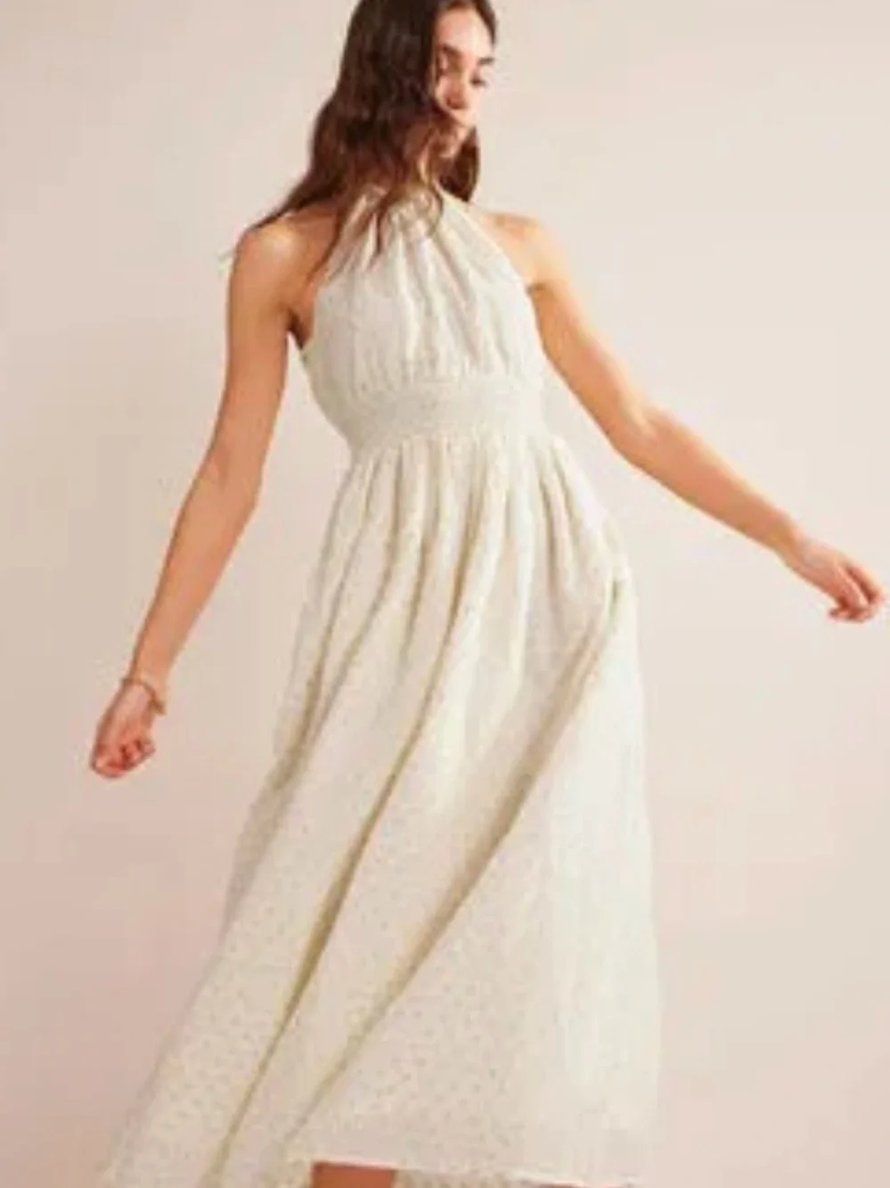 Boden metallic detail maxi dress size 16-18 R nwt style d0639